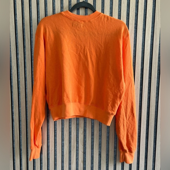 Michael Lauren- Orange cropped Sweatshirt- XS - Picture 3 of 4